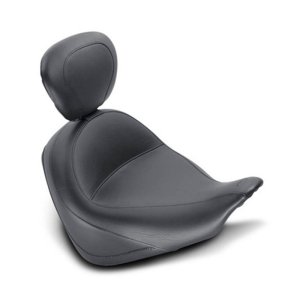 Honda VT1300CX Fury Solo Motorcycle Seat - Mustang Motorcycle - Wide Touring Solo w/Driver Backrest - Black - `10-`21 Honda VT1300CX Fury Solo Motorcycle Seat - Mustang Motorcycle - Wide Touring Solo w/Driver Backrest - Black - `10-`21